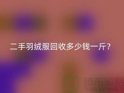 《二手羽绒服米兰（中国）体育官方网站多少钱一斤？》