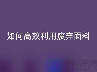 别再浪费了!上海服装面料米兰(中国)体育官方网站厂家教你如何高效利用废弃面料