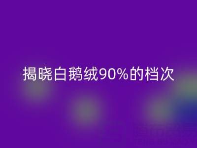 揭秘白鹅绒90%的档次与价值，探寻杭州羽绒米兰（中国）体育官方网站奥秘