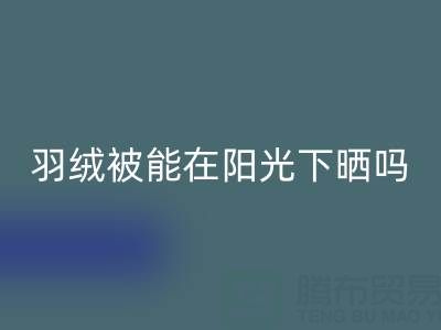 羽绒被能在阳光下晒吗？——上海鸭绒米兰（中国）体育官方网站厂家揭秘